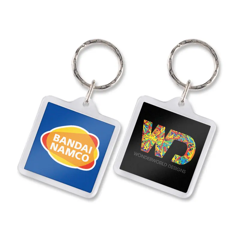 Lens Key Ring - Square – Keyrings – available in white colour