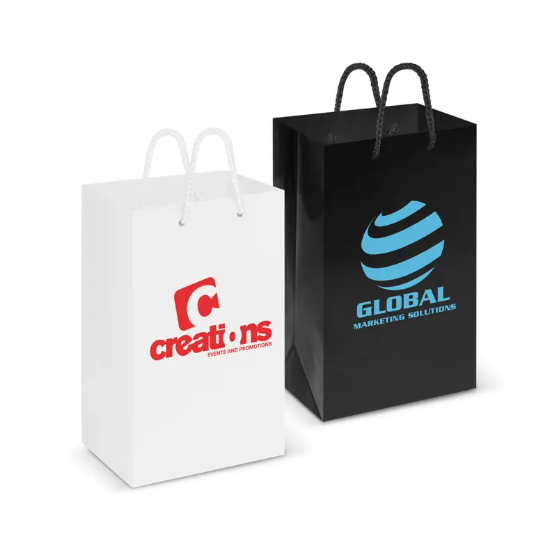 Laminated Carry Bag - Small – Paper Bags – available in black, white colours