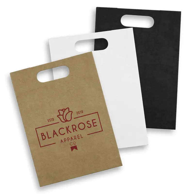 Large Die Cut Paper Bag Portrait – Paper Bags – available in beige, black, white colours