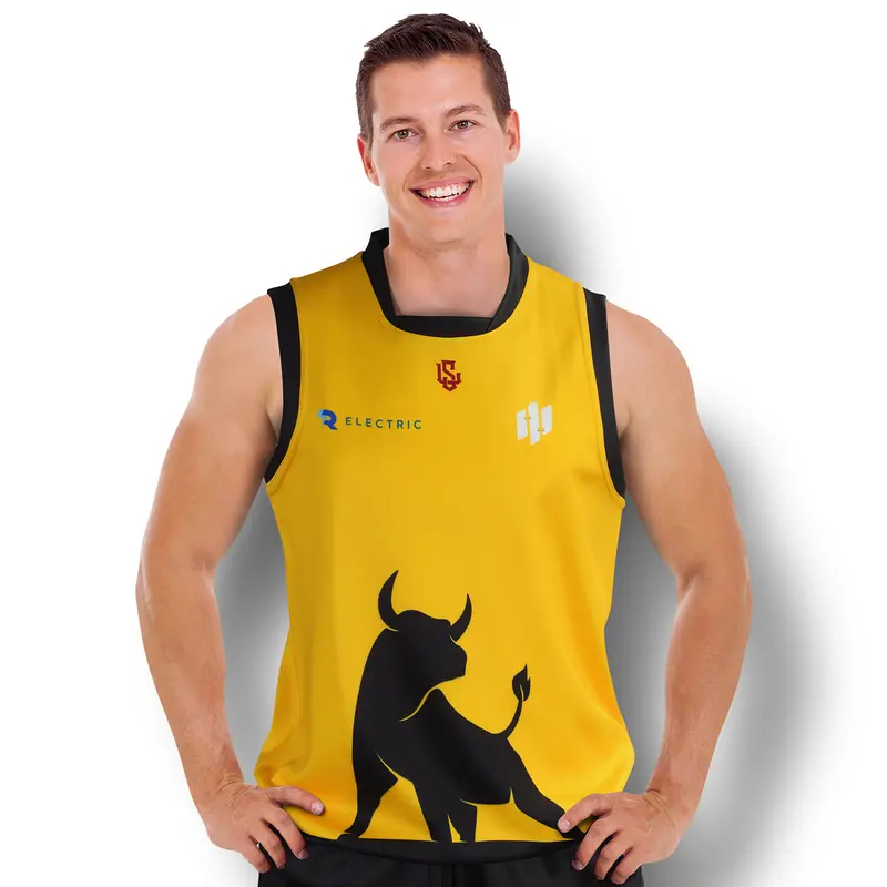 Custom Mens AFL Top – Misc Clothing – available in white colour