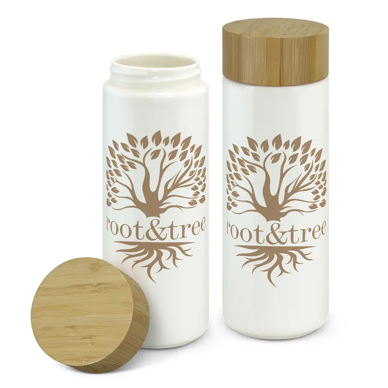 Reservoir Double Wall Ceramic Bottle – Drink Bottles – available in white colour