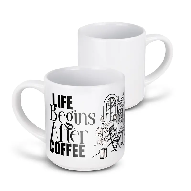 Arista Stackable Coffee Mug – Mugs – available in white colour