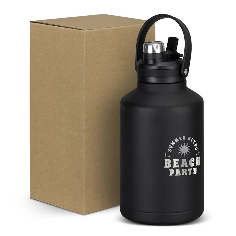 Grizzly Vacuum Bottle - 2L – Drink Bottles – available in black colour