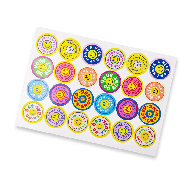 Sticker Sheet 44mm Circle - Gloss – Ad Labels – available in white colour