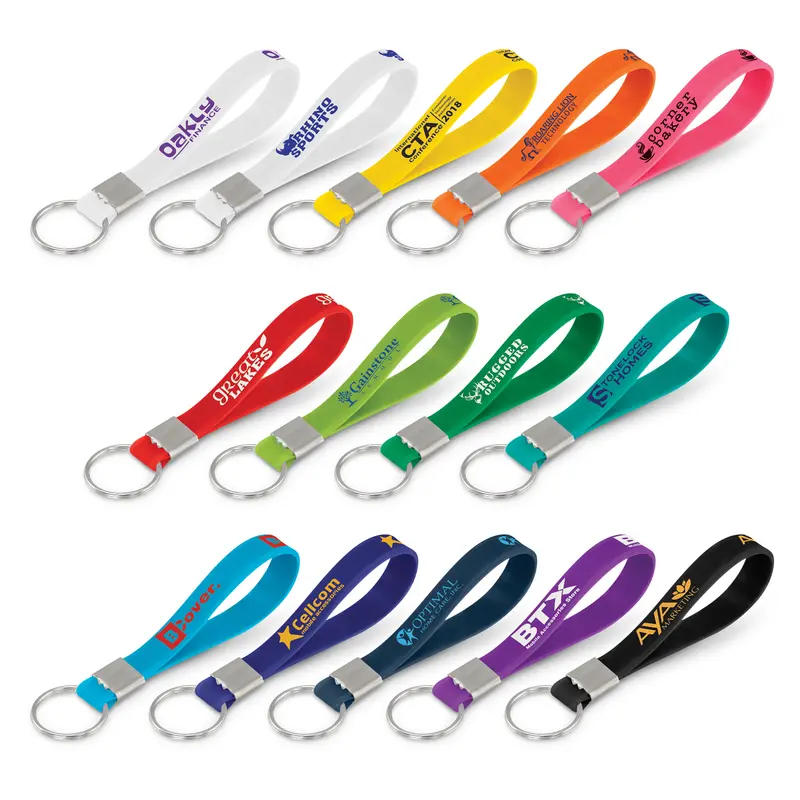 Silicone Key Ring – Keyrings – available in black, blue, green, orange colours and 5 more