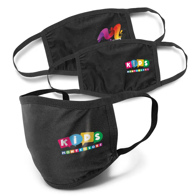 Reusable 3-ply Cotton Face Mask - Indent – Face Masks – available in black colour