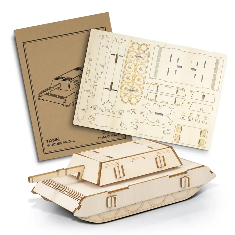 BRANDCRAFT Tank Wooden Model – Games – available in beige colour