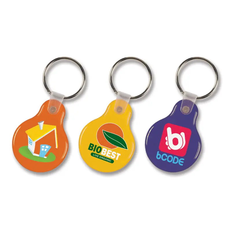 Flexi Resin Key Ring - Round – Keyrings – available in white colour