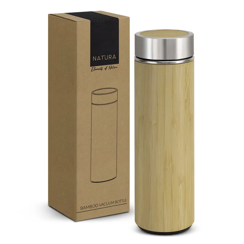 NATURA Bamboo Vacuum Bottle – Drink Bottles – available in beige colour