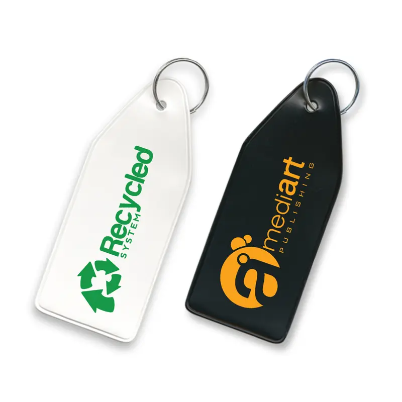 Vinyl Key Tag – Keyrings – available in black, white colours
