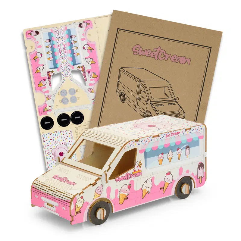 BRANDCRAFT Van Wooden Model – Games – available in beige colour