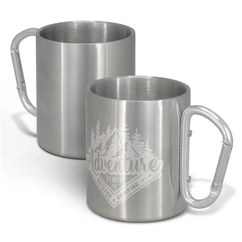 Carabiner Coffee Mug – Cups & Tumblers – available in silver colour