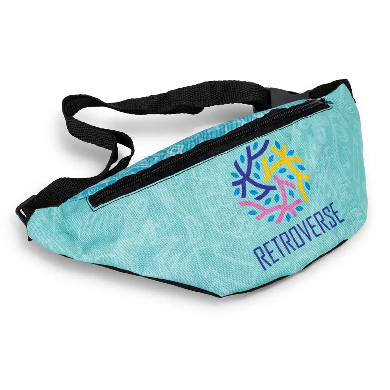 Glastonbury Belt Bag - Full Colour – Bum Bags – available in white colour