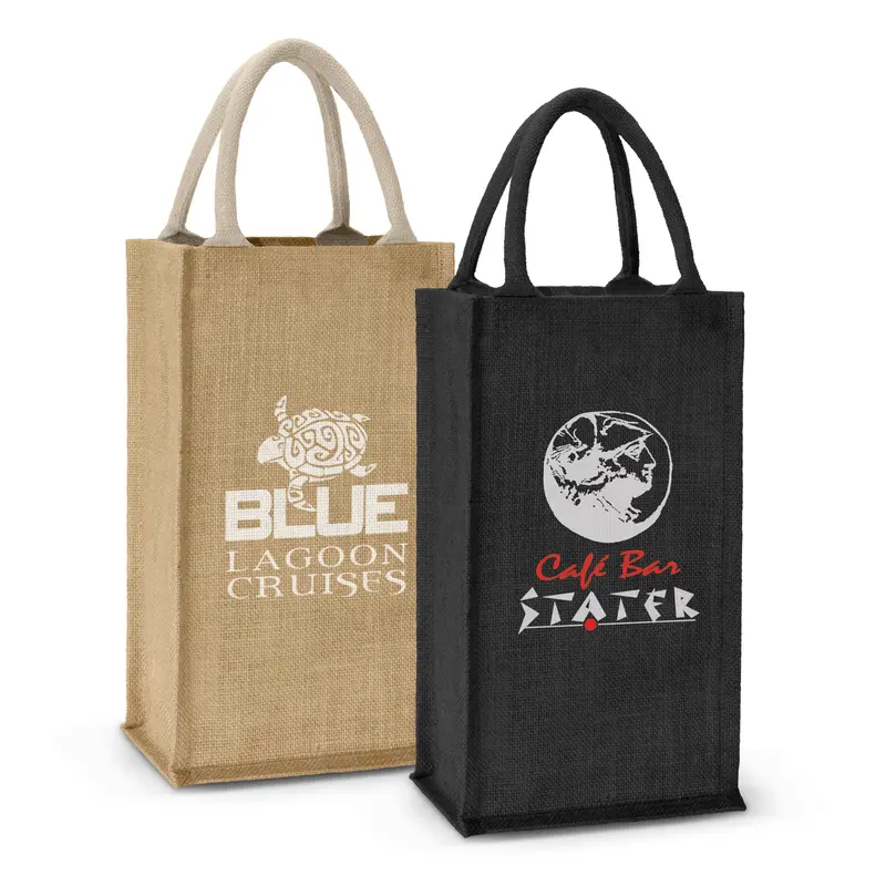 Donato Jute Double Wine Carrier – Wine Carriers – available in beige, black colours