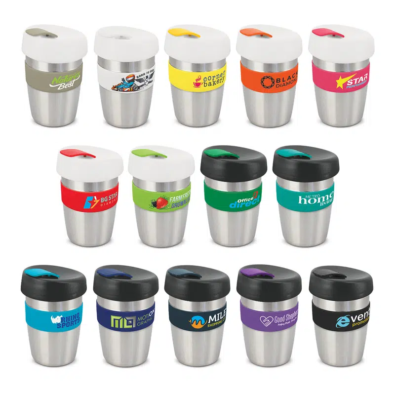 Express Cup Elite - Silicone Band – Reusable Coffee Cups – available in silver colour