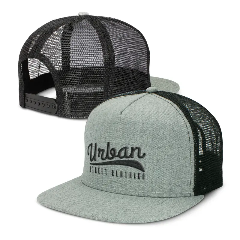 Jackson Flat Peak Trucker Cap – Baseball Caps – available in grey colour
