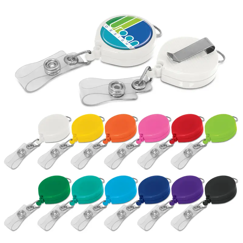 Alta Retractable ID Holder – Badge Holders – available in black, blue, green, orange colours and 5 more