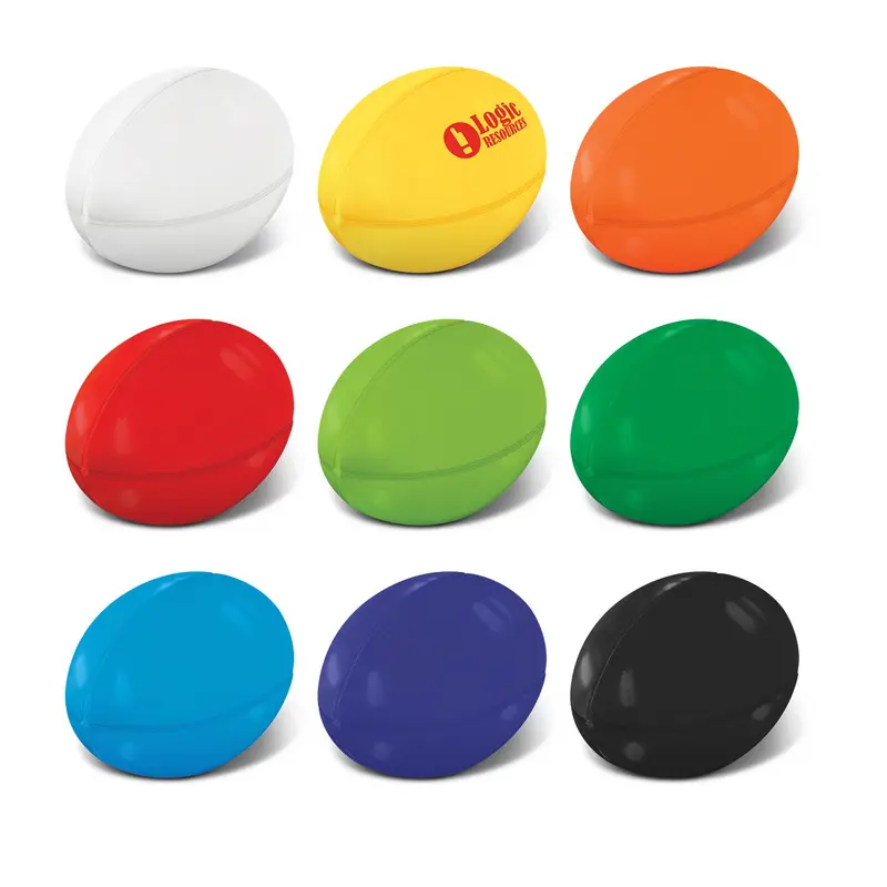 Stress Rugby Ball – Stress Shapes – available in black, blue, green, orange colours and 3 more