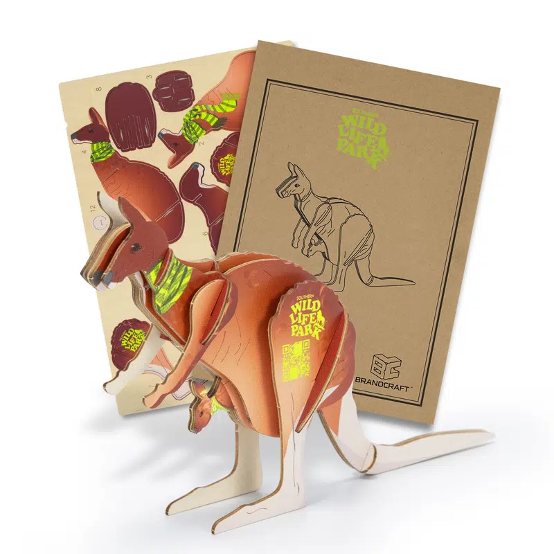 BRANDCRAFT Kangaroo Wooden Model – Games – available in beige colour