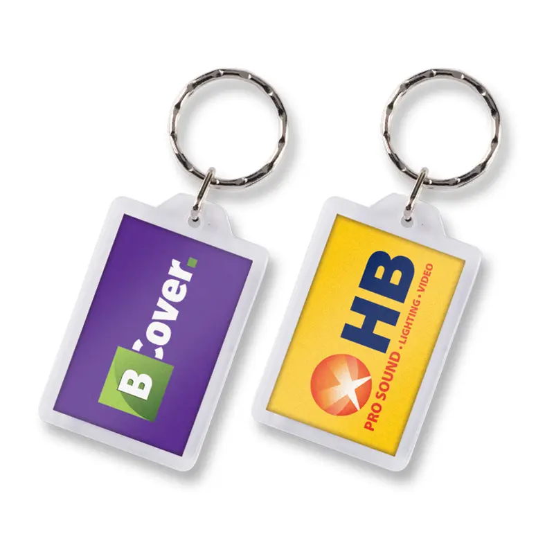 Lens Key Ring - Rectangle – Keyrings – available in white colour