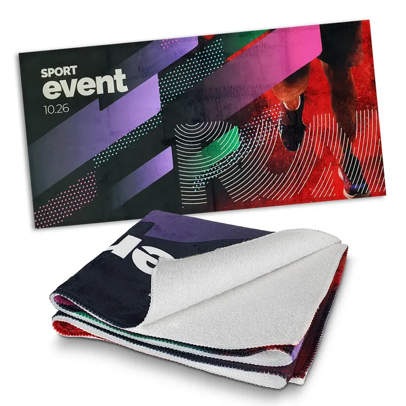 Sports Fit Towel - Full Colour – Towels – available in white colour