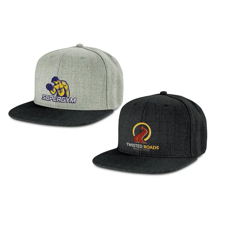 Chisel Flat Peak Cap – Baseball Caps – available in black, grey colours