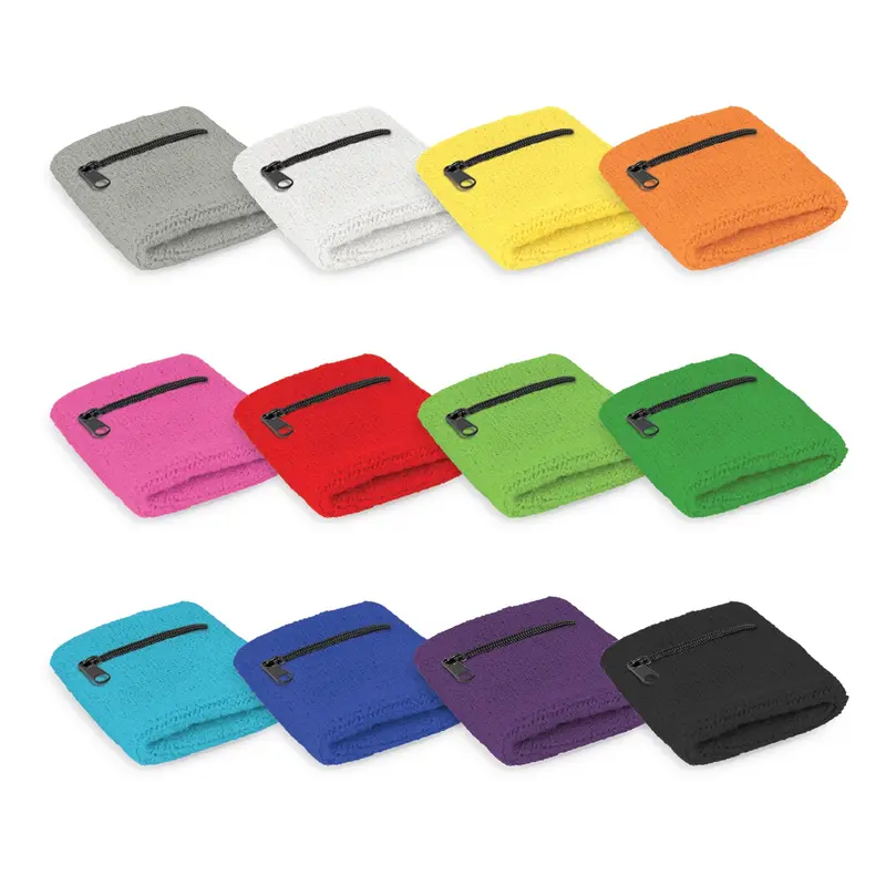 Wrist Sweat Band with Pocket – Sports Gear – available in black, blue, green, grey colours and 6 more