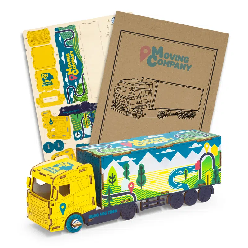 BRANDCRAFT Large Truck Wooden Model – Games – available in beige colour