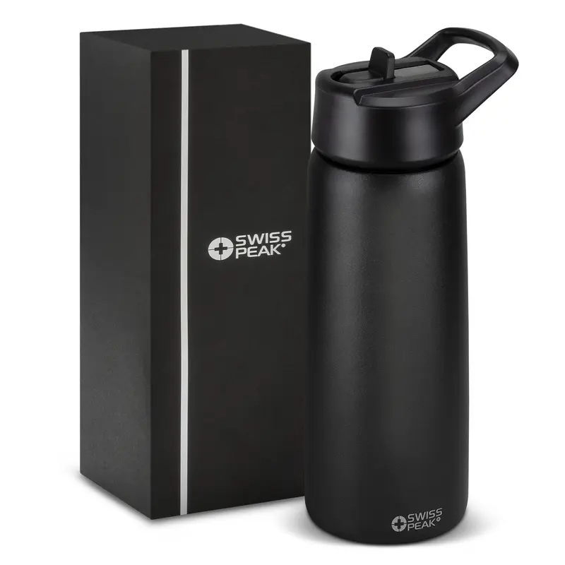Swiss Peak Stealth Vacuum Bottle – Drink Bottles – available in black colour