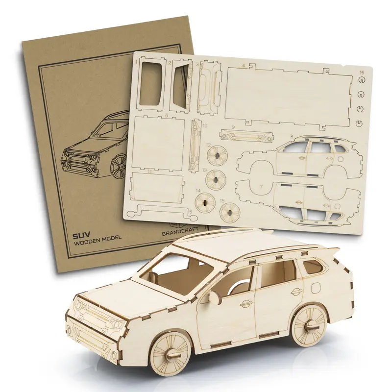 BRANDCRAFT SUV Wooden Model – Games – available in beige colour