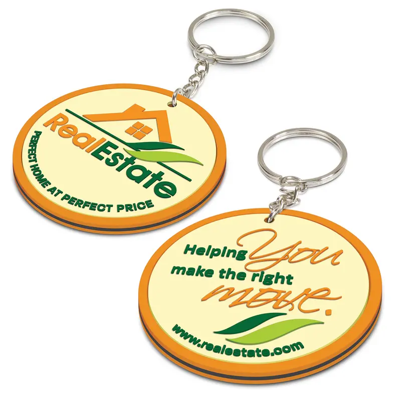 PVC Key Ring Small - Both Sides Moulded – Keyrings – available in multi colour
