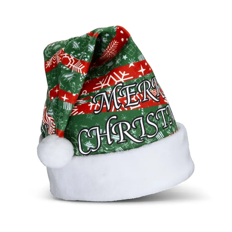 Full Colour Santa Hat – Misc Headwear – available in white colour