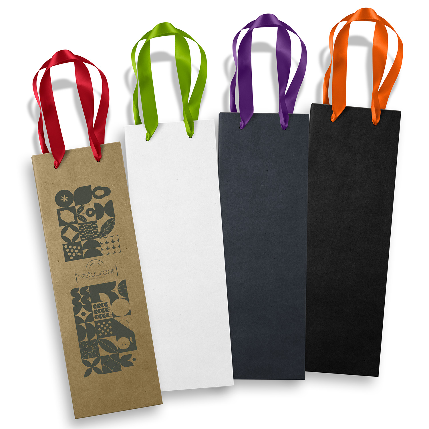 Champagne Ribbon Handle Paper Bag – Paper Bags – available in Bag - Natural, Black, Navy, White – photo 1 of 14