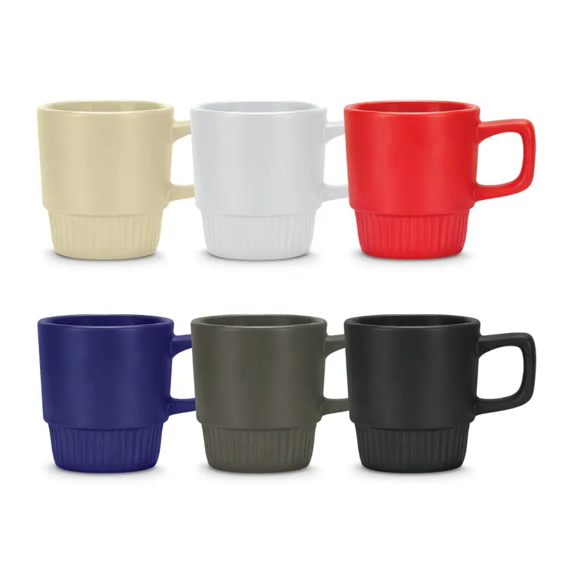 Barista Stackable Coffee Mug – Mugs – available in beige, black, blue, grey colours and 2 more