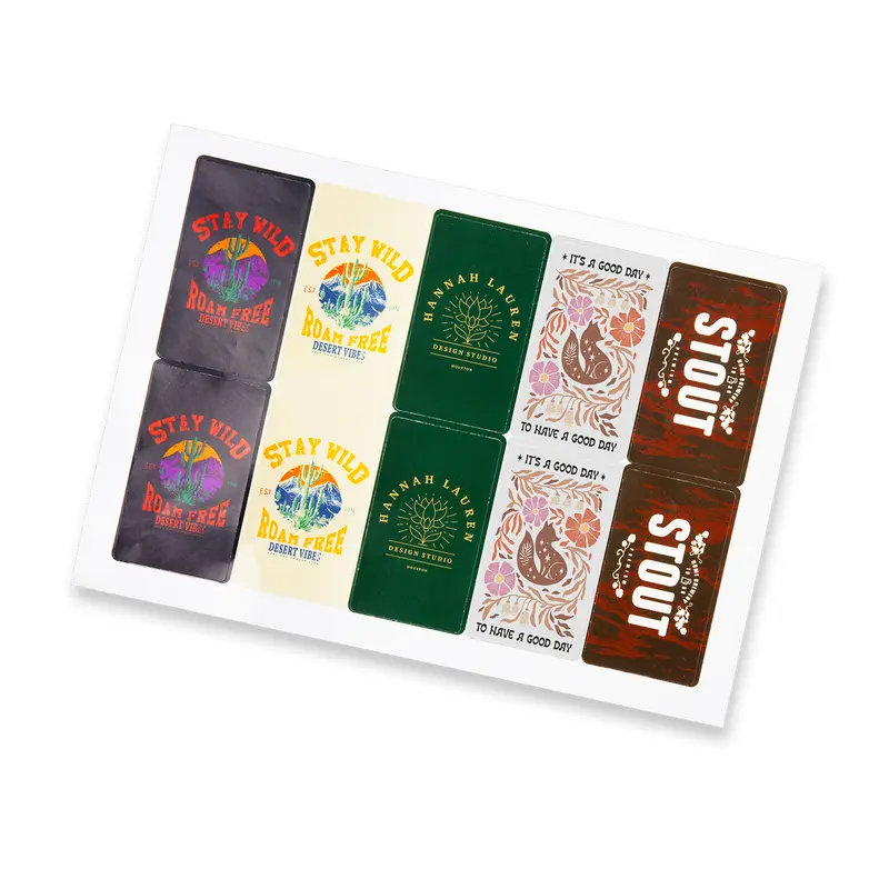 Sticker Sheet 88 x 50mm Rectangle - Gloss – Ad Labels – available in white colour