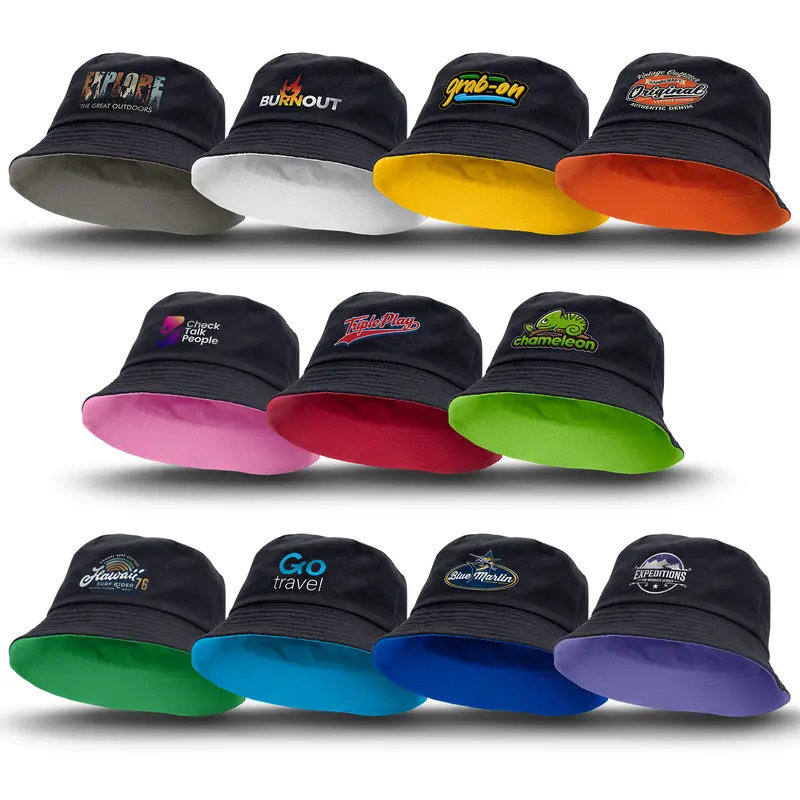 Reversible Bucket Hat – Bucket & Sun Hats – available in black colour
