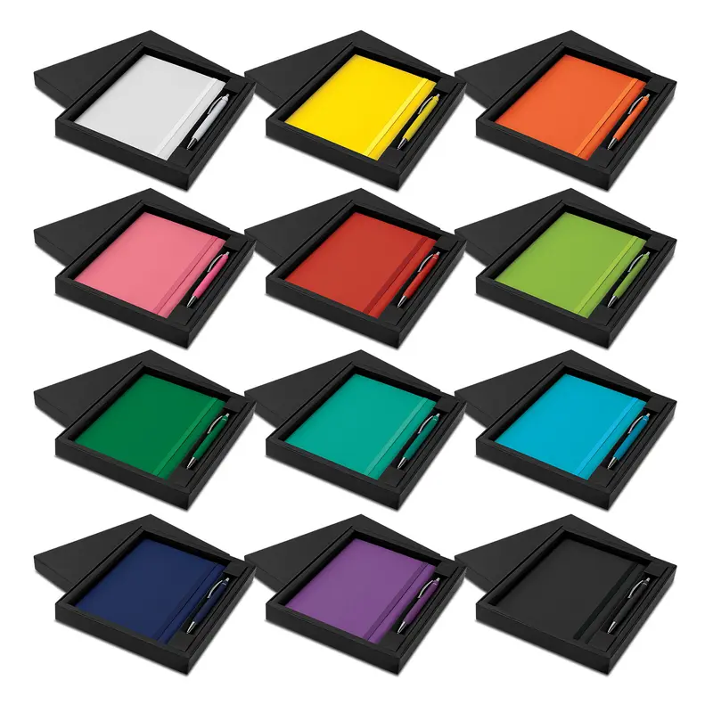 Omega Notebook and Pen Gift Set – Notebooks – available in black, blue, green, grey colours and 6 more