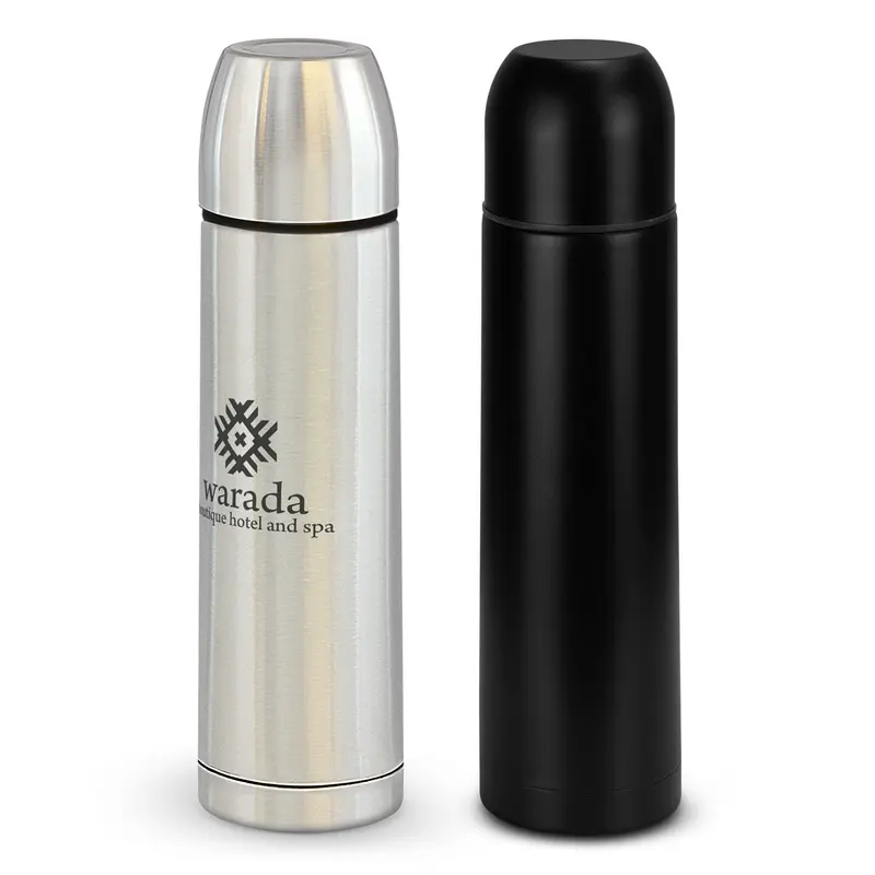 750ml Vacuum Flask – Flasks – available in black, silver colours