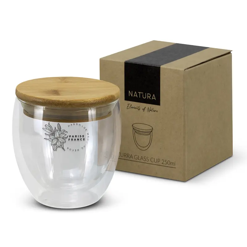 NATURA Azzurra Glass Cup - 250ml – Glassware – available in beige colour