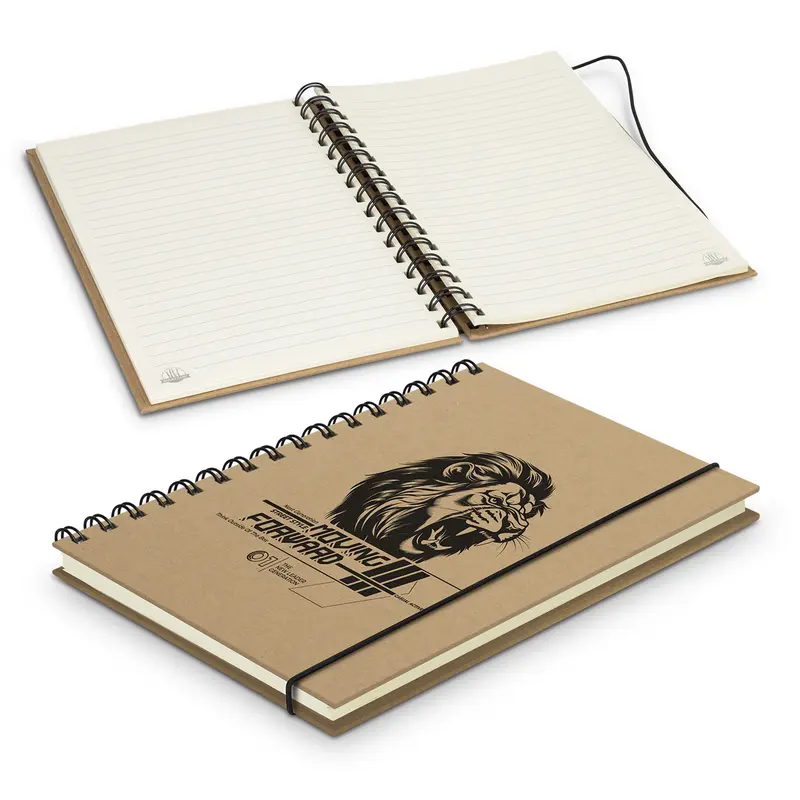 Sugarcane Paper Spiral Notebook – Notebooks – available in beige colour